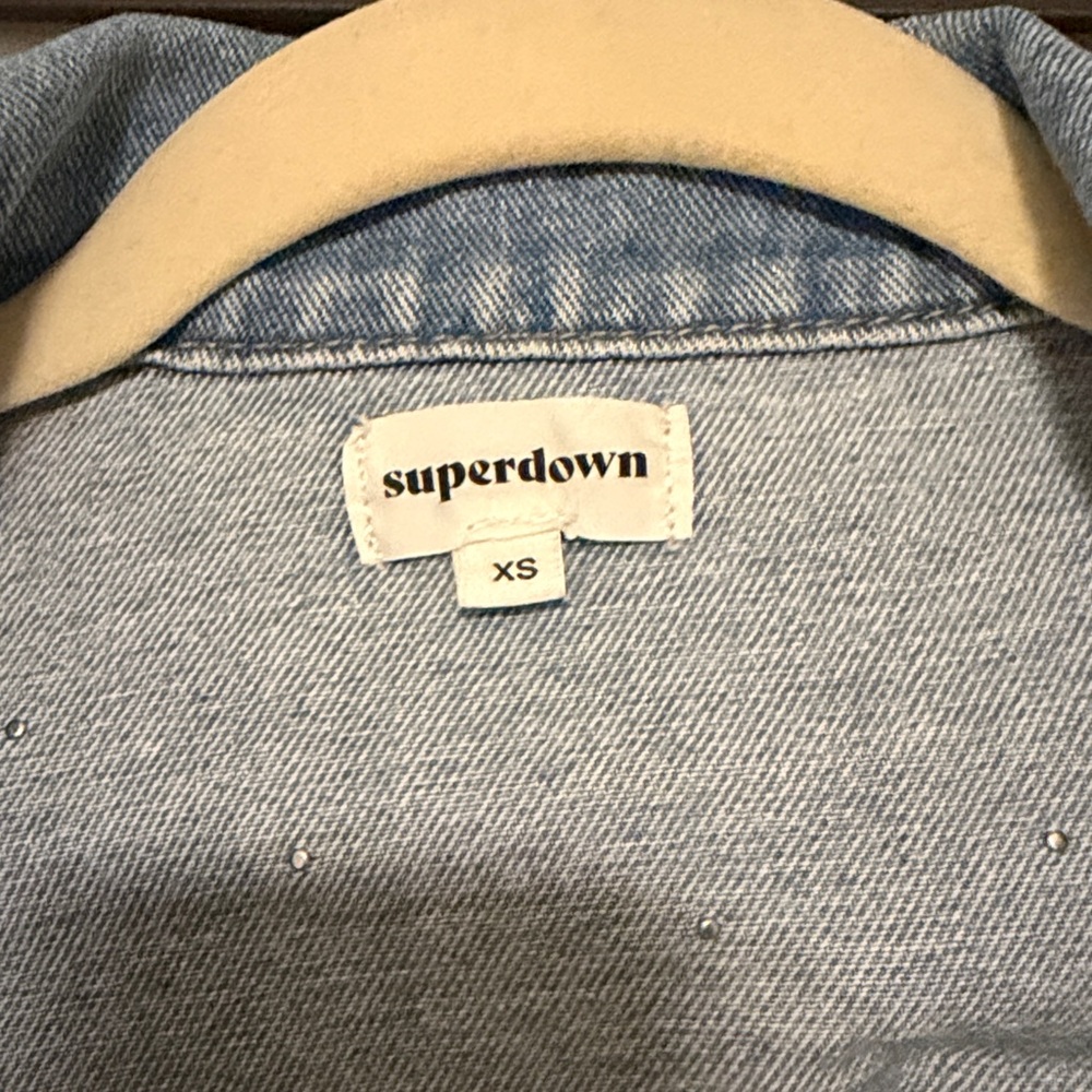 Revolve Superdown Pearl Jean Jacket - image 5